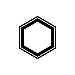 Hexagon Icon vector on white background. Logo Template Illustration Design