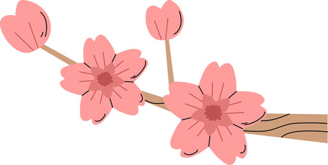 Obraz premium flower branch spring vibes mood seasonal clipart