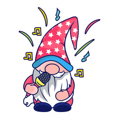Cute gnome New Year 2023 and Christmas character clipart.