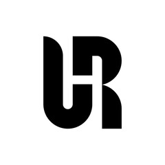 Letter LR or UR creative monogram logo