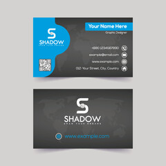 Blue and ash professional corporate business card