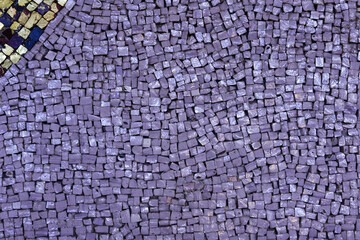 Detail of beautiful old collapsing abstract ceramic mosaic. Venetian mosaic as decorative...