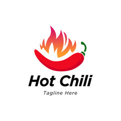 Hot Chili logo designs concept vector, Fire Chili logo symbol, Spice food symbol icon