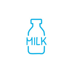 Fresh milk logo concept - isolated vector emblem