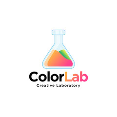 Colorful Laboratory logo vector logo designs template, design concept, logo, logotype element for template