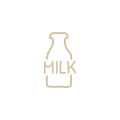 Fresh milk logo concept - isolated vector emblem