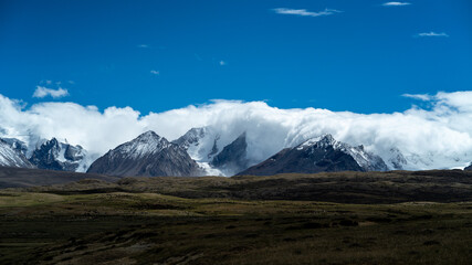 Storm clouds in the mountains of Tibet