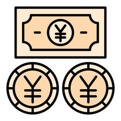 Yen Currency Filled Line Icon