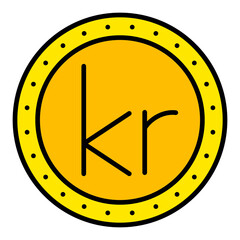 Krone Filled Line Icon