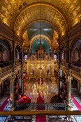 Interior of Bulgarian St. Stephen Church, Sveti Stefan Kilisesi, or the Bulgarian Iron Church, a Bulgarian Orthodox church in Balat district, Istanbul, Turkey