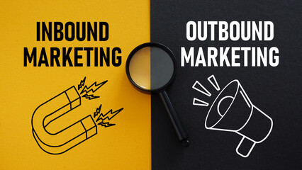 Inbound or Outbound marketingis shown using the text