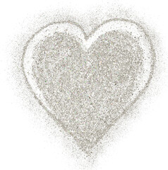 Silver glitter hand-drawn