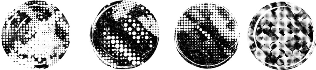 Grunge post Stamps Collection, Circles..Japanese style . Banners, Insignias , Logos, Icons, Labels and Badges Set . vector distress textures.blank shapes