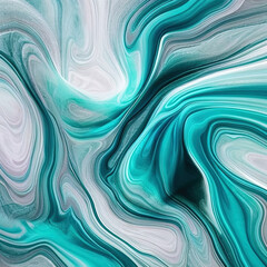 Obraz premium photography of Spectacular image of teal and white liquid ink churning together