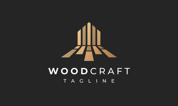 Wooden Floor Logo - Wooden Parquet Design - Exterior and Interior Siding Panel