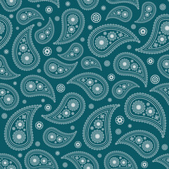Seamless paisley pattern ornament  Bandana Print. Silk neck scarf or kerchief abstract  pattern design