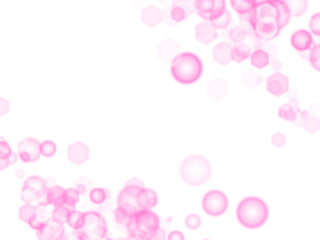 pink bokeh frame without background