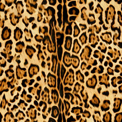 Seamless leopard pattern, jaguar texture, African animal print.