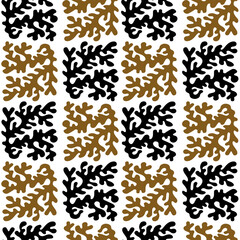 Seamless ethnic floral pattern, fabric print.