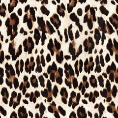 Seamless leopard pattern, jaguar texture, African animal print.