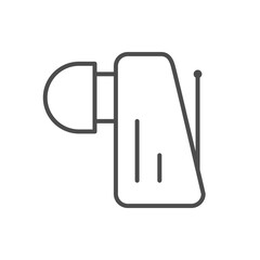 Portable hearing aid line outline icon