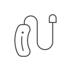 Obraz premium Hearing aid device line icon