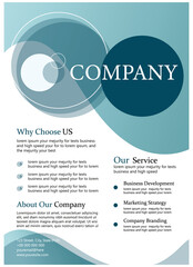 creative business flyer. template for business flyer in calm blue shades