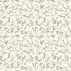 Fototapeta na wymiar Scribble lines seamless pattern. Scrawl doodle print. Freehand linear texture. Sketch background. Handdrawn outlines