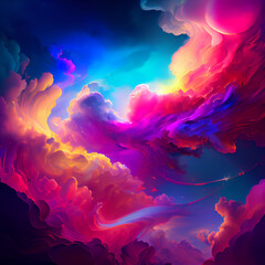 Fototapeta na wymiar Colourful Clouds background