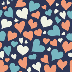 Saint Valentine's Day Hearts Pattern Illustration