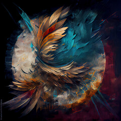 Obraz premium Abstract Painting textured ai generative