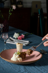 table setting at restaurant