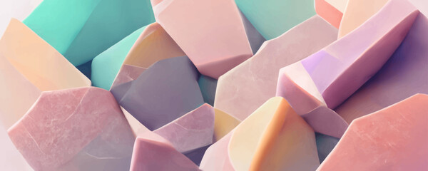 Abstract 3d render pastel colored background design