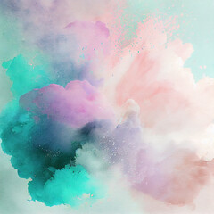 Fototapeta premium beautiful pastel watercolor splatter background
