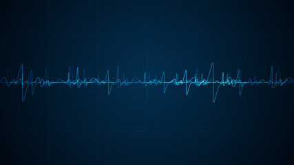 abstract blue digital equalizer. Sound wave background