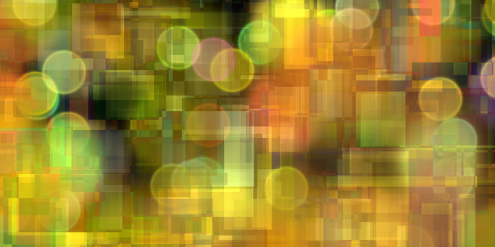 Modern Abstract of circles and squares