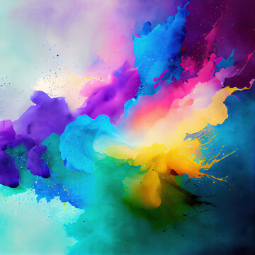 beautiful colorful watercolor splatter background