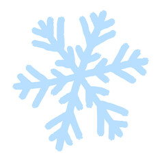 Snowflake hand-drawn, isolated,  png