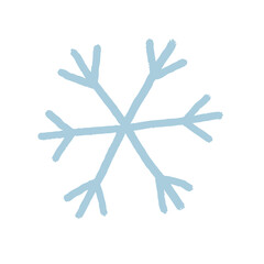 Obraz premium Snowflake hand-drawn, isolated, png