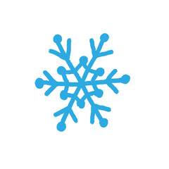 Snowflake hand-drawn, isolated,  png
