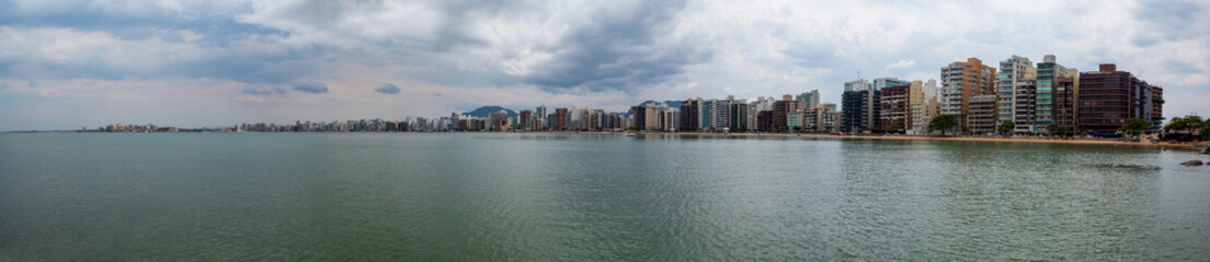 Obraz premium panoramic of Praia do Morro Guarapari metropolitan region of Vitória, Espirito Santo, Brazil