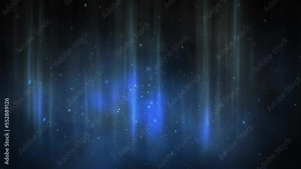 Wall mural space blue lights and particles atmosphere 4k loop features a dark blue space atmosphere with partic