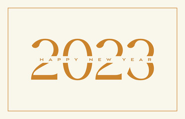 Happy New Year 2023 Merry Christmas design lettering layout celebrate poster ano novo