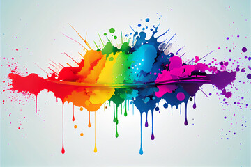 Fototapeta na wymiar Abstract colorful watercolor splashes