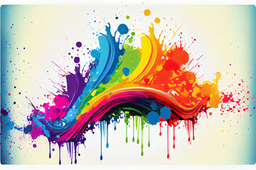 Fototapeta premium Abstract colorful watercolor splashes