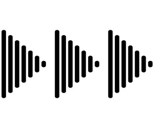 Abstract vector arrow from black parallel lines on a white background. Vector design element, Trendy vector background.