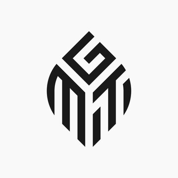 Initial letter MGT Abstract Leaf Logo Design Symbol