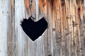 heart shape on wood