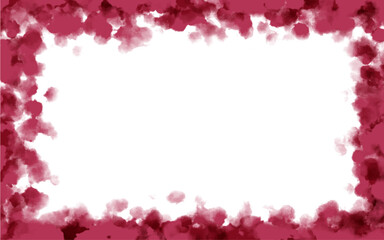 Obraz premium Magenta texture lines on a white background. Frame. Hand painted watercolor texture vector illustration.