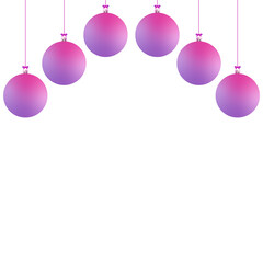 Obraz premium colored Christmas ball. Colorful realistic christmas purple ball - isolated on white background jpg illustration jpeg